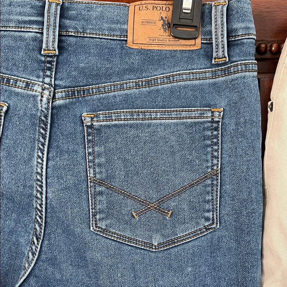 U.S. Polo Assn. Boy’s  Denim and Cream Jeans